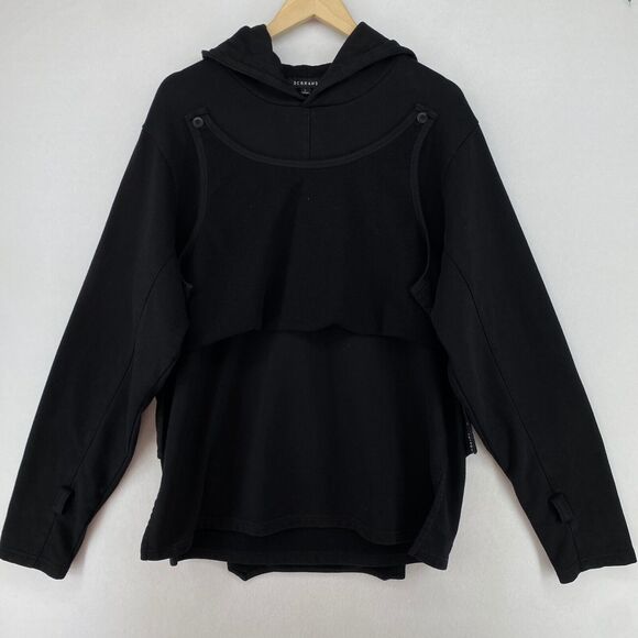 DEBRAND Hoodie Mens L Streeetwear Sweatshirt French Terry Cotton Blend Black - Picture 1 of 16
